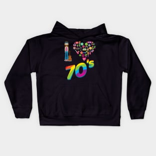 'I Love 70s Hippie Style' Awesome 70s Vintage Kids Hoodie